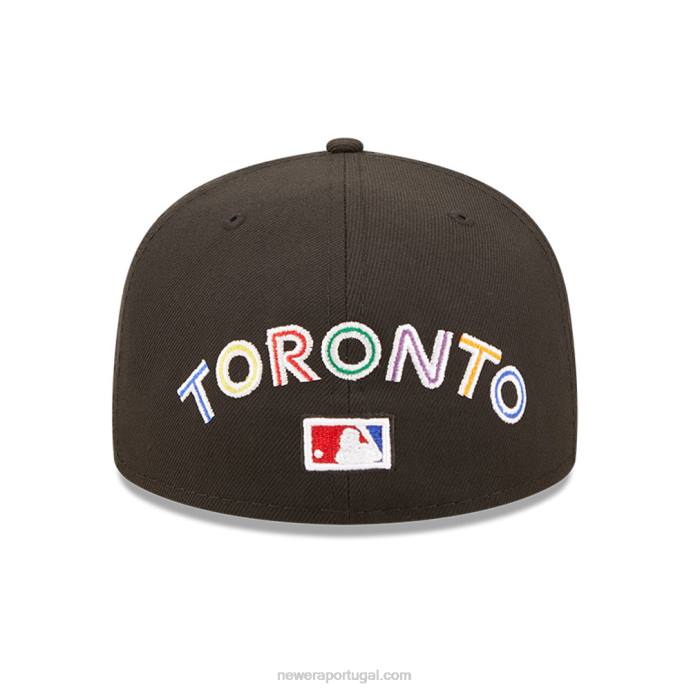 FFTN611 New Era toronto blue jays mlb prismatic black 59fifty boné justo