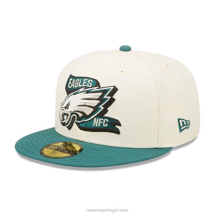 FFTN614 New Era Boné philadelphia eagles nfl sideline 2022 branco 59fifty