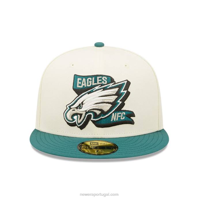 FFTN614 New Era Boné philadelphia eagles nfl sideline 2022 branco 59fifty