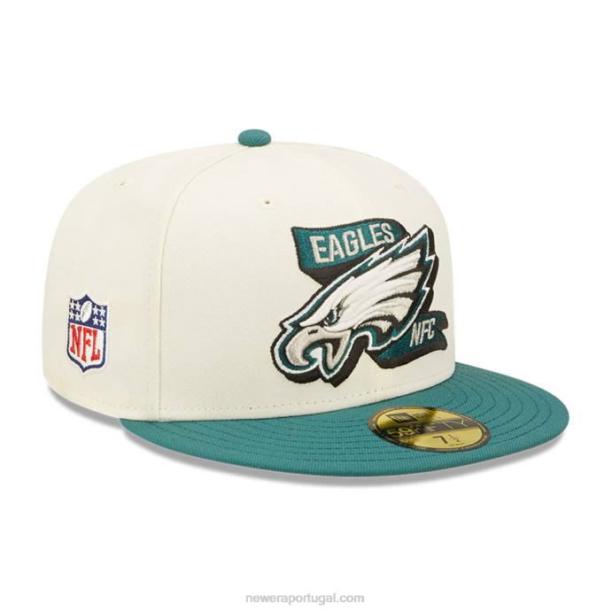 FFTN614 New Era Boné philadelphia eagles nfl sideline 2022 branco 59fifty