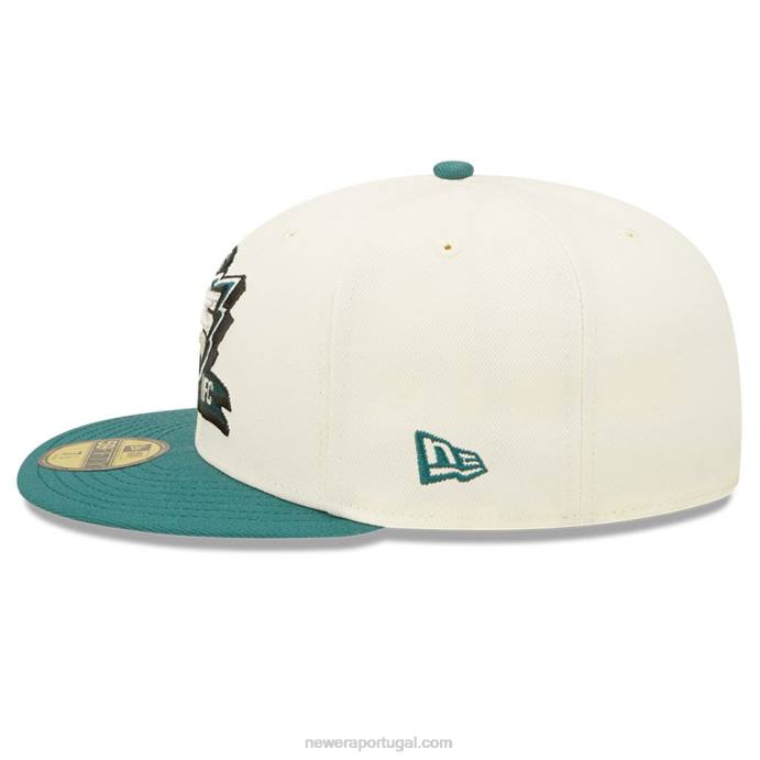 FFTN614 New Era Boné philadelphia eagles nfl sideline 2022 branco 59fifty