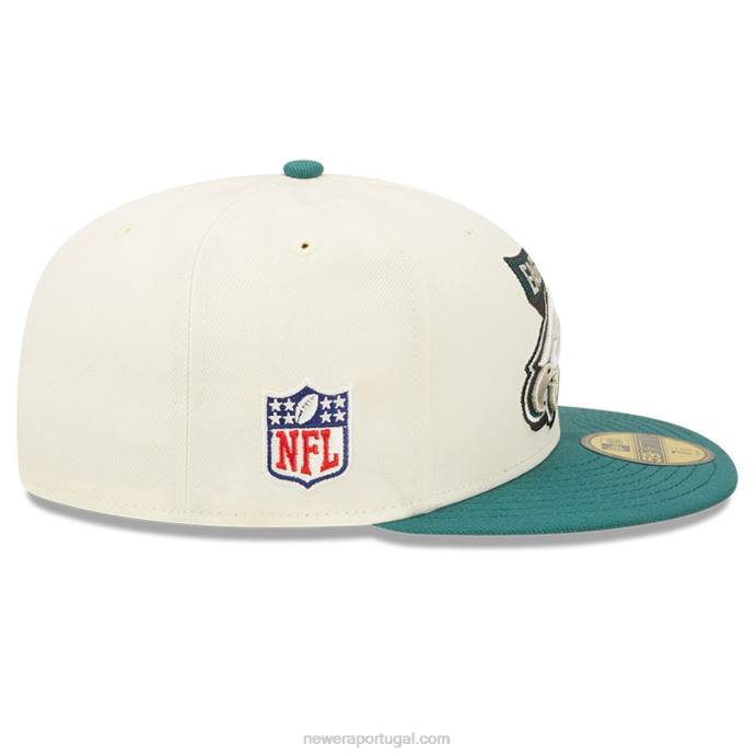 FFTN614 New Era Boné philadelphia eagles nfl sideline 2022 branco 59fifty