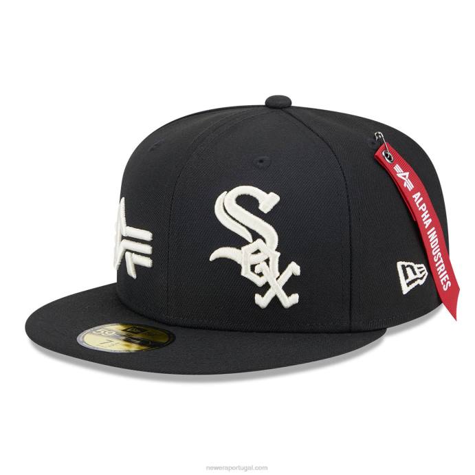 FFTN618 New Era chicago white sox alpha Industries x mlb boné preto 59fifty