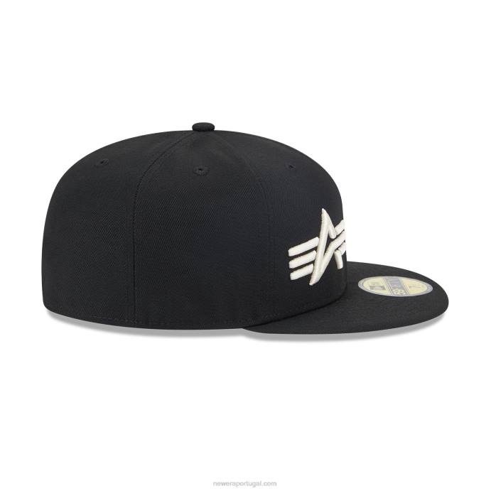 FFTN618 New Era chicago white sox alpha Industries x mlb boné preto 59fifty