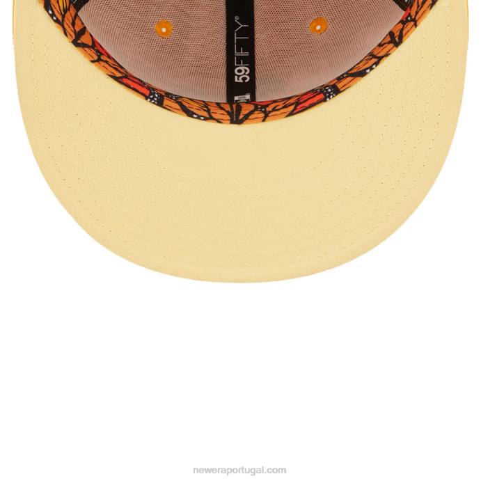 FFTN619 New Era Boné Oakland Athletics MLB Butterfly Yellow 59Fifty