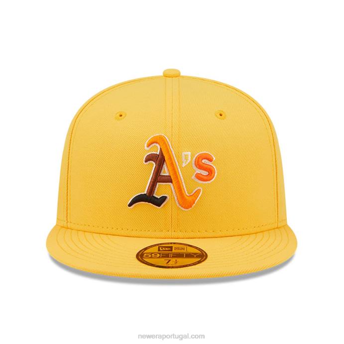 FFTN619 New Era Boné Oakland Athletics MLB Butterfly Yellow 59Fifty