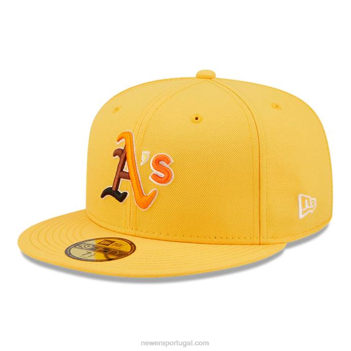 FFTN619 New Era Boné Oakland Athletics MLB Butterfly Yellow 59Fifty
