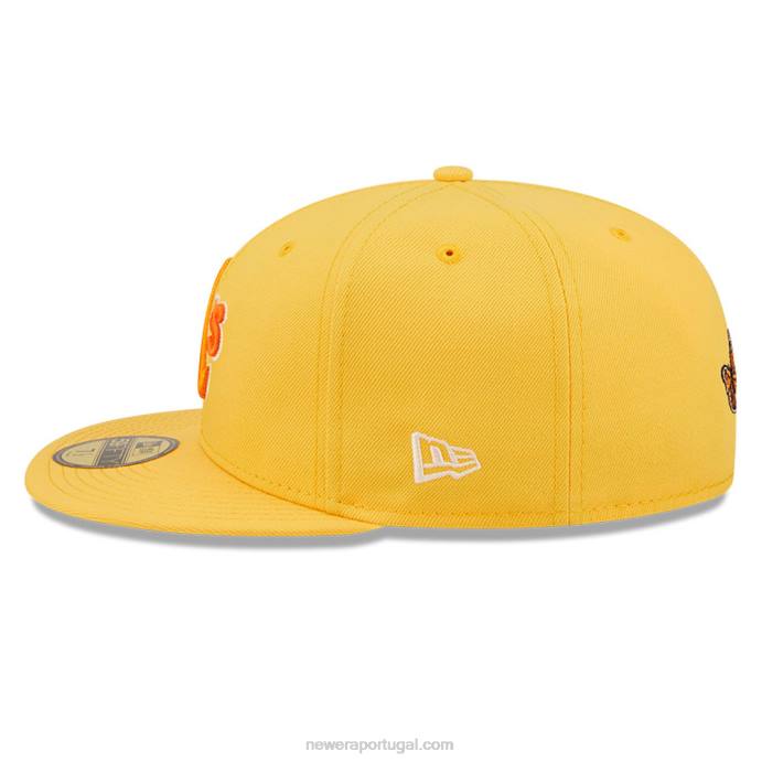 FFTN619 New Era Boné Oakland Athletics MLB Butterfly Yellow 59Fifty