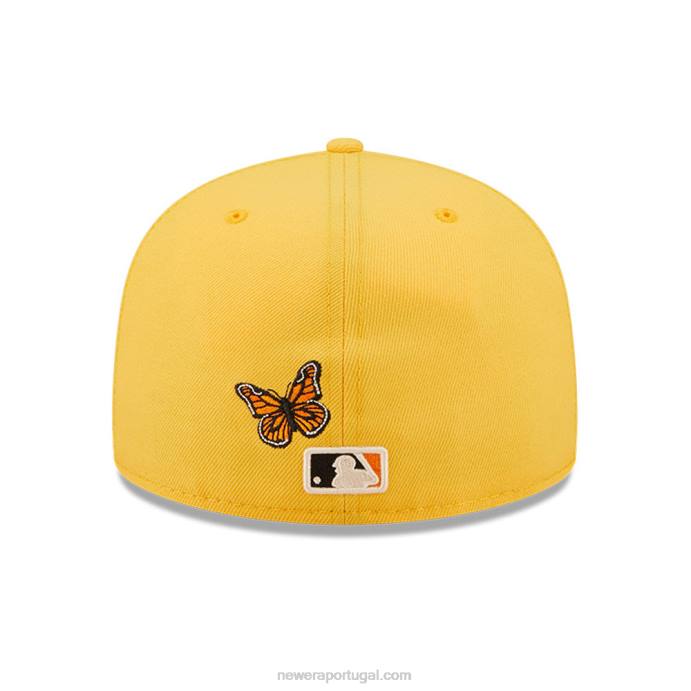 FFTN619 New Era Boné Oakland Athletics MLB Butterfly Yellow 59Fifty