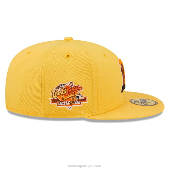 FFTN619 New Era Boné Oakland Athletics MLB Butterfly Yellow 59Fifty