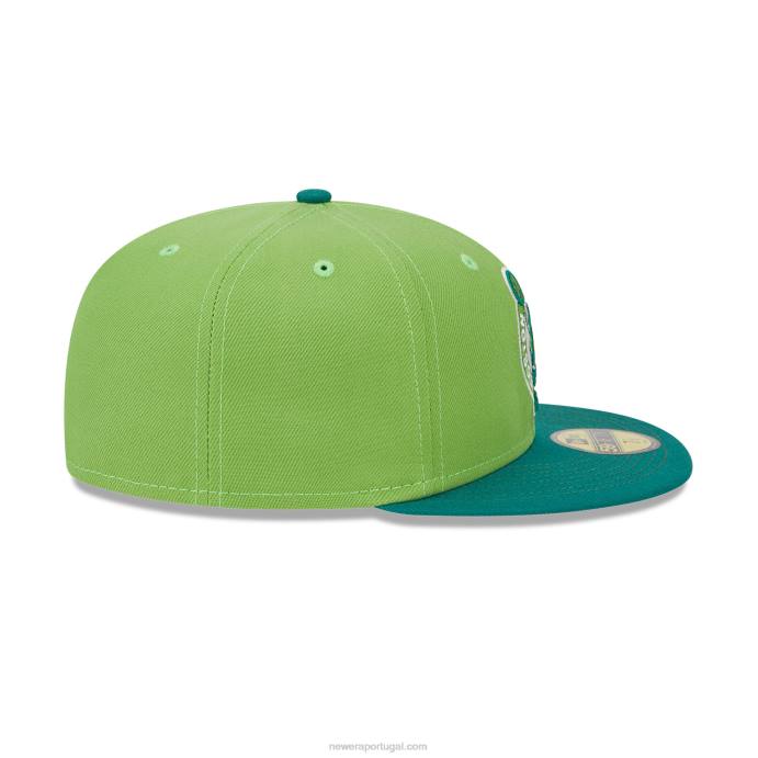 FFTN620 New Era boton celtics boné verde 59fifty com raia de sorte