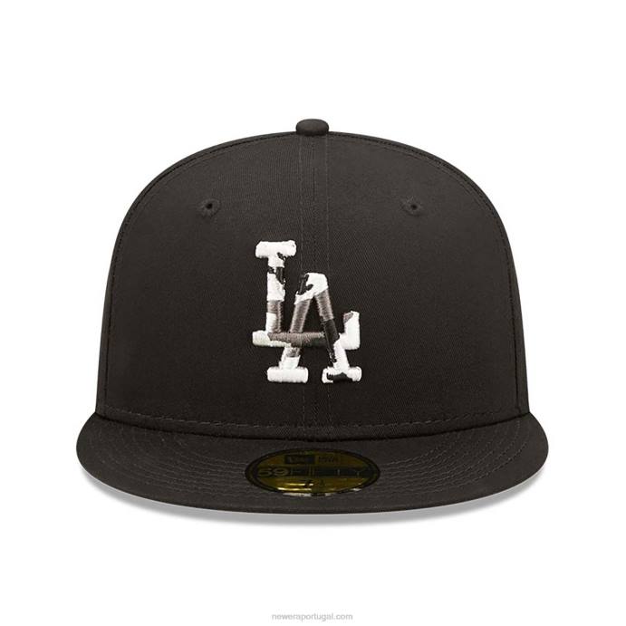 FFTN621 New Era boné la dodgers monocamo infill preto 59fifty