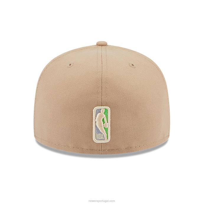 FFTN627 New Era boton celtics team boné bege neon 59fifty