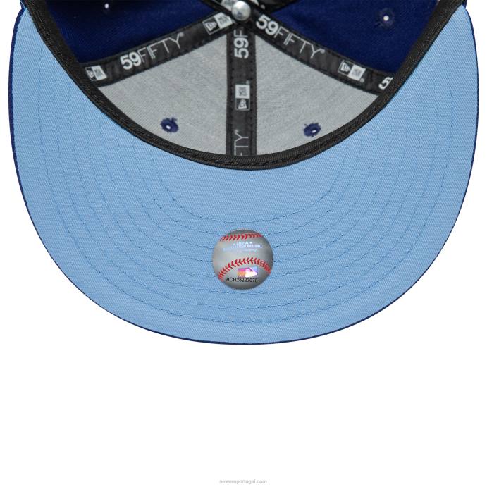 FFTN628 New Era la dodgers estádio da liga nacional azul escuro 59fifty boné ajustado