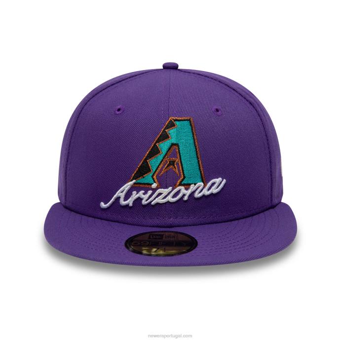 FFTN629 New Era boné justo arizona diamondbacks com logotipo duplo roxo 59fifty
