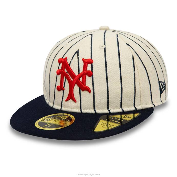 FFTN631 New Era New York Mets Cooperstown boné branco 59fifty ajustado