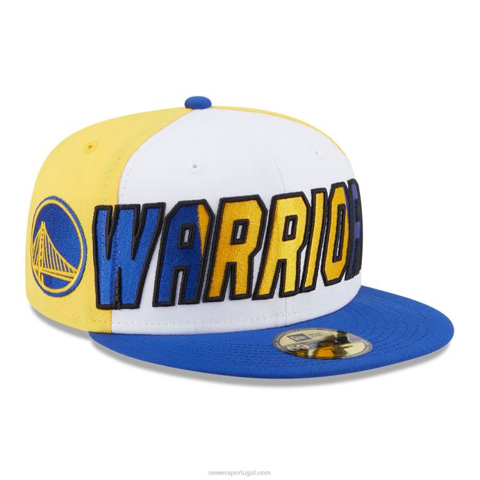 FFTN632 New Era Golden State Warriors NBA Back Half Blue Boné 59Fifty Justed