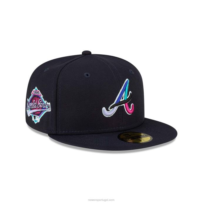 FFTN635 New Era boné ajustado atlanta braves polarlights navy 59fifty
