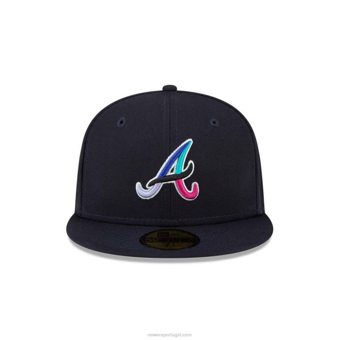 FFTN635 New Era boné ajustado atlanta braves polarlights navy 59fifty