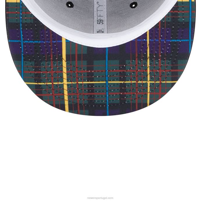 FFTN637 New Era Boné San Francisco Giants State Tartan Preto 59 Fifty