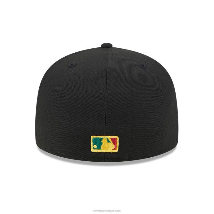 FFTN637 New Era Boné San Francisco Giants State Tartan Preto 59 Fifty