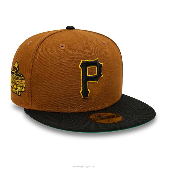 FFTN639 New Era boné justo pittsburgh pirates world series marrom 59fifty