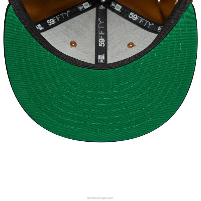 FFTN639 New Era boné justo pittsburgh pirates world series marrom 59fifty