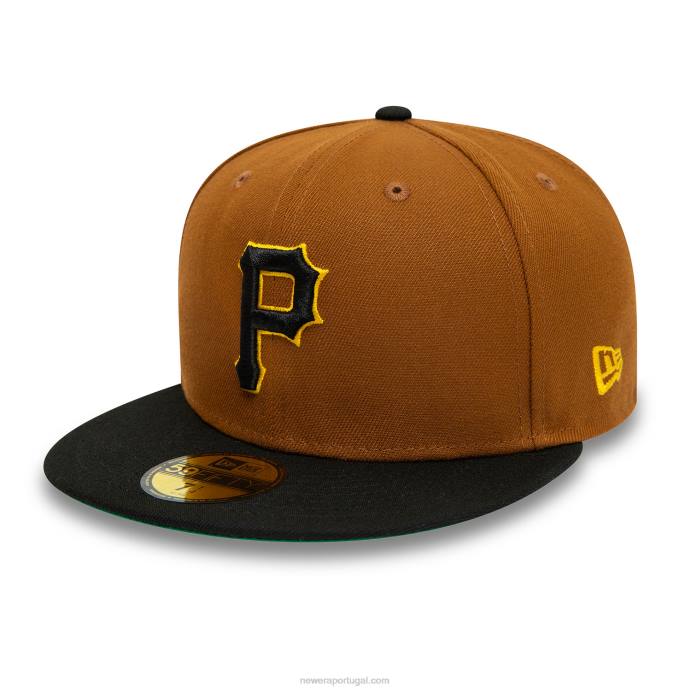 FFTN639 New Era boné justo pittsburgh pirates world series marrom 59fifty