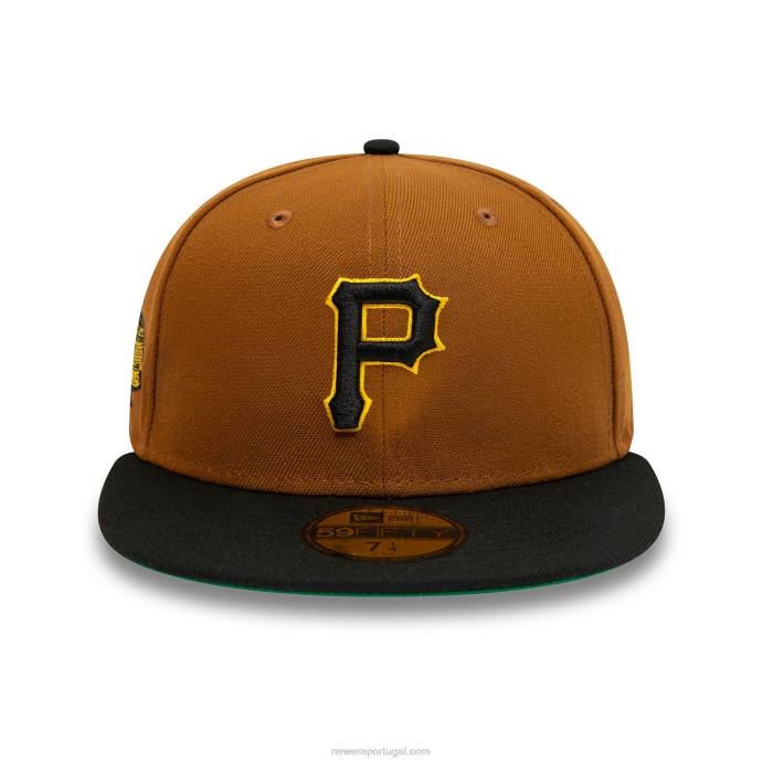 FFTN639 New Era boné justo pittsburgh pirates world series marrom 59fifty