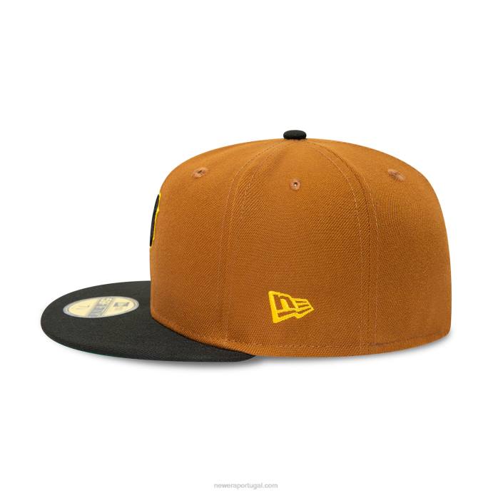 FFTN639 New Era boné justo pittsburgh pirates world series marrom 59fifty