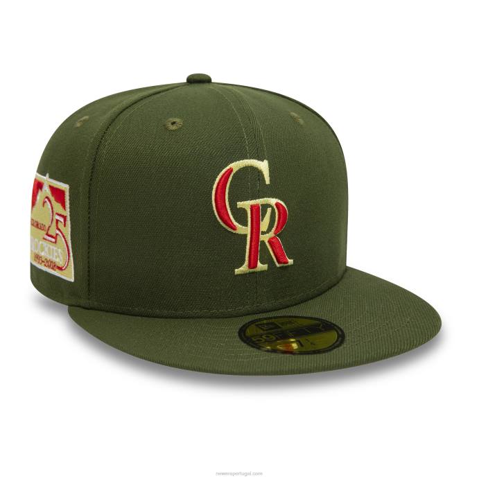 FFTN63 New Era boné justo colorado rockies verde 25 anos 59fifty
