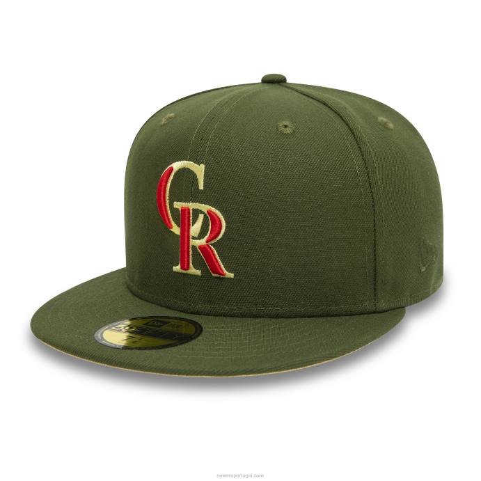 FFTN63 New Era boné justo colorado rockies verde 25 anos 59fifty