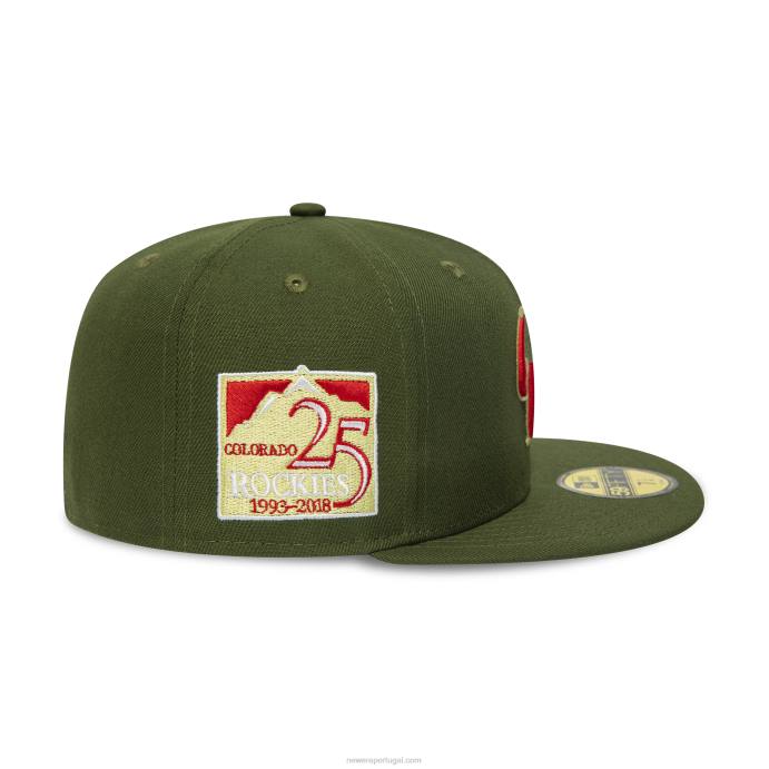 FFTN63 New Era boné justo colorado rockies verde 25 anos 59fifty