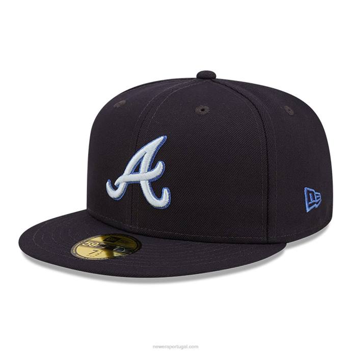 FFTN646 New Era Boné atlanta braves monocamo navy 59fifty