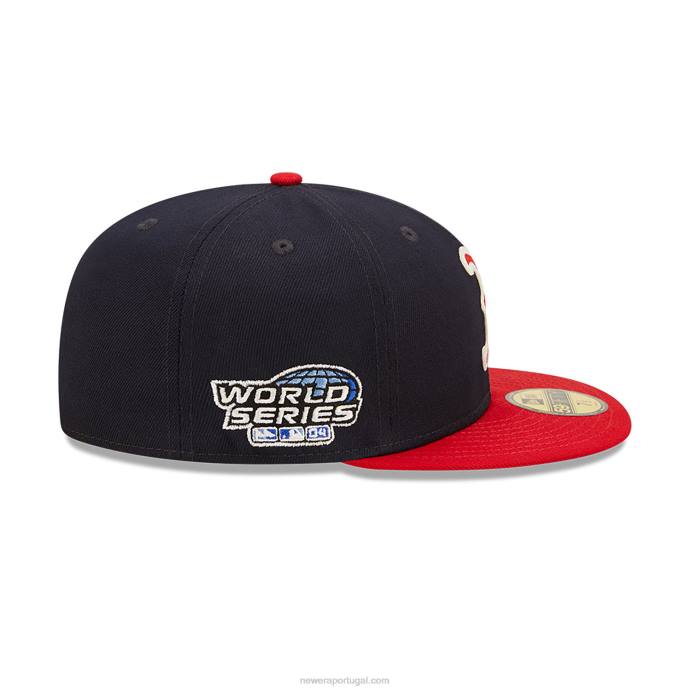FFTN647 New Era boton red sox ne letterman navy 59fifty boné justo