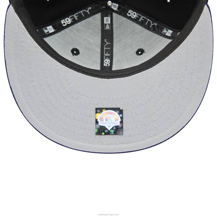 FFTN648 New Era boné fresno grizzlies milb preto e roxo 59fifty