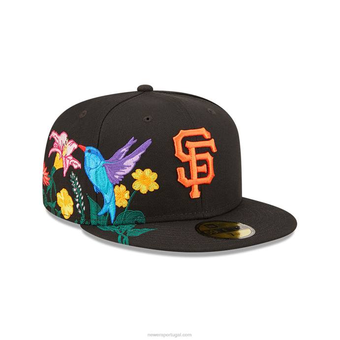 FFTN649 New Era San Francisco Giants Boné Black Blooming Black 59Fifty