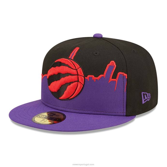 FFTN653 New Era boné toronto raptors nba tip off 2022 preto 59fifty
