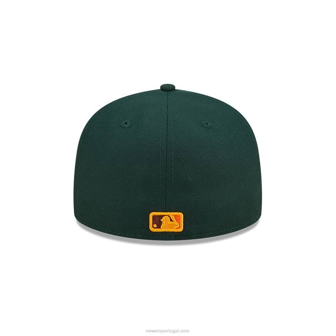 FFTN657 New Era Boné chicago cubs frondoso verde escuro 59fifty