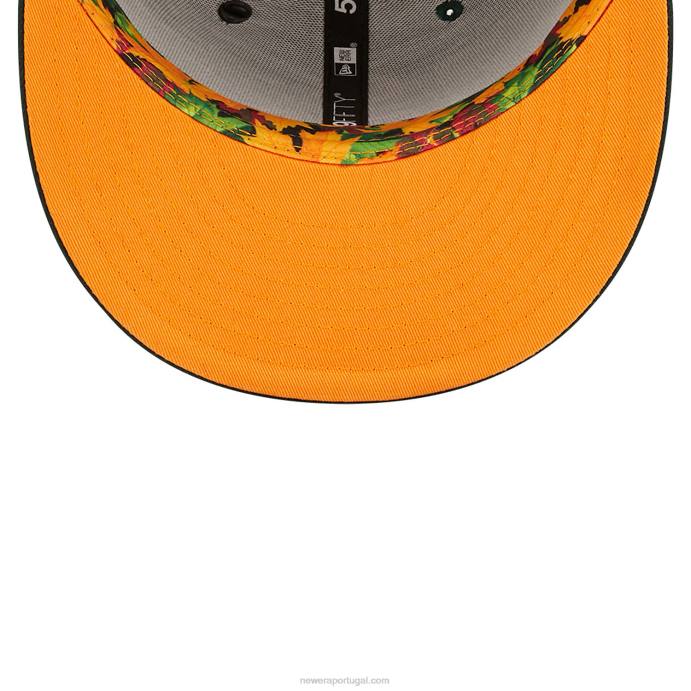 FFTN657 New Era Boné chicago cubs frondoso verde escuro 59fifty