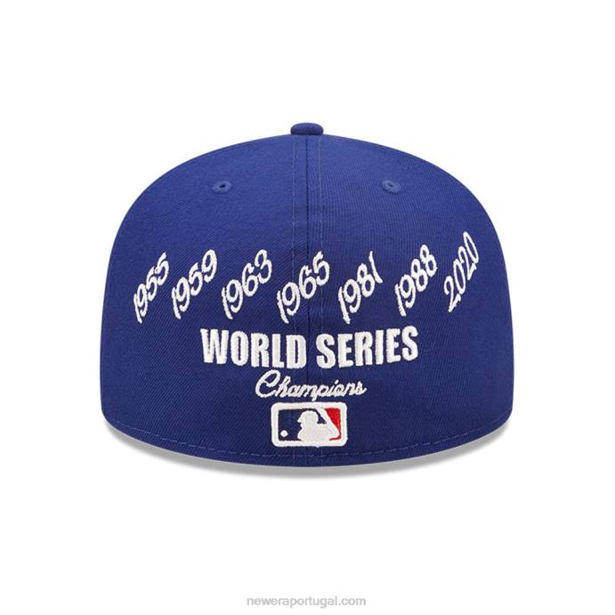 FFTN658 New Era boné la dodgers mlb crown champs azul 59fifty