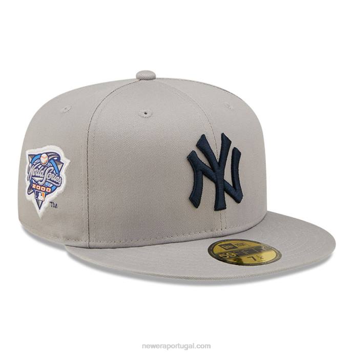 FFTN659 New Era Boné New York Yankees com patch lateral cinza 59fifty