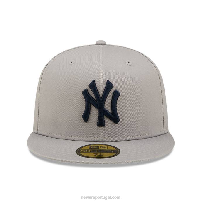 FFTN659 New Era Boné New York Yankees com patch lateral cinza 59fifty