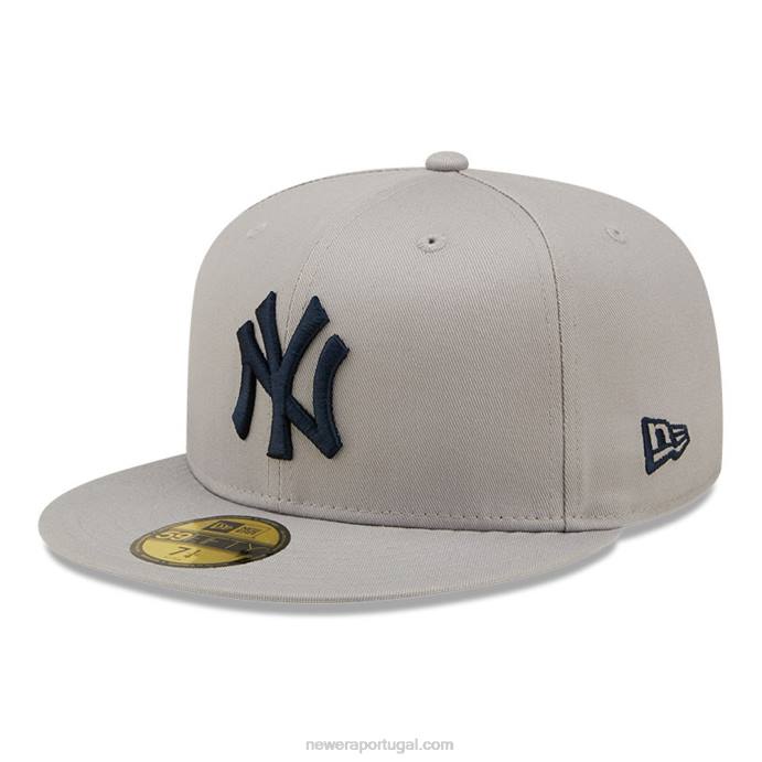 FFTN659 New Era Boné New York Yankees com patch lateral cinza 59fifty