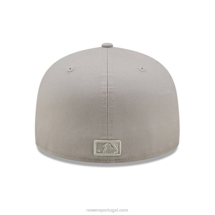 FFTN659 New Era Boné New York Yankees com patch lateral cinza 59fifty