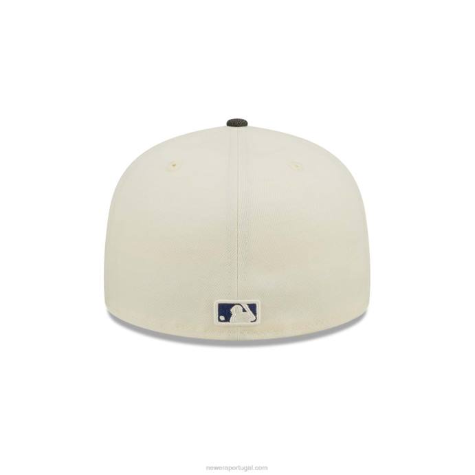 FFTN661 New Era boné la dodgers mlb jeans preto cromado branco 59fifty