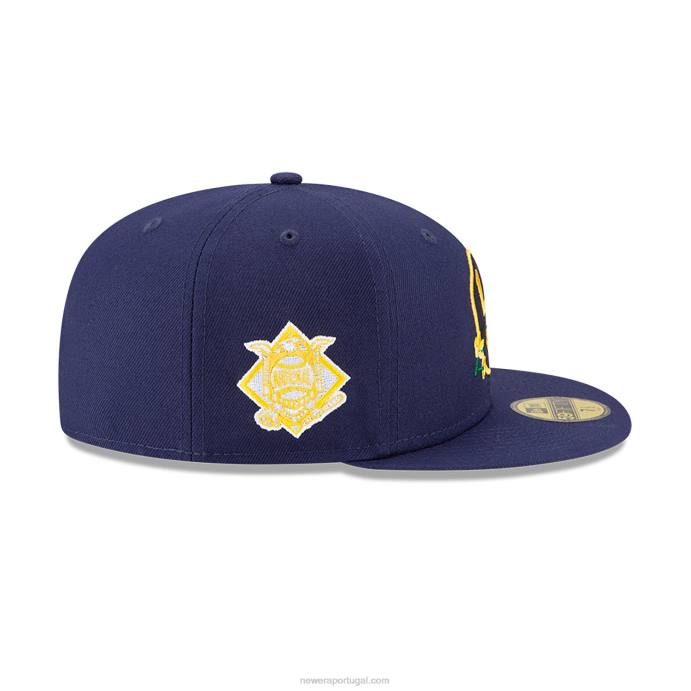 FFTN662 New Era boné ajustado Milwaukee Brewers Side Patch Bloom Blue 59Fifty