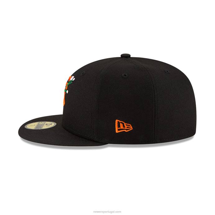 FFTN663 New Era san francisco Giants boné lateral bloom black 59fifty