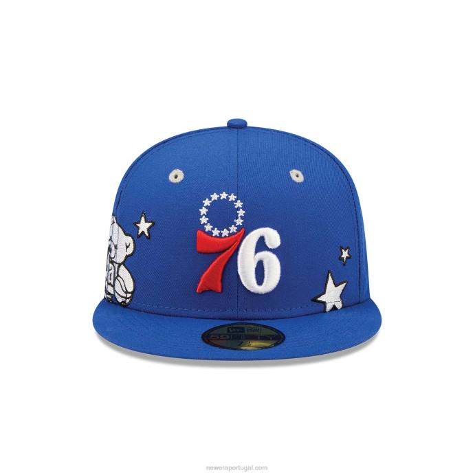FFTN664 New Era Boné philadelphia 76ers azul teddy 59fifty
