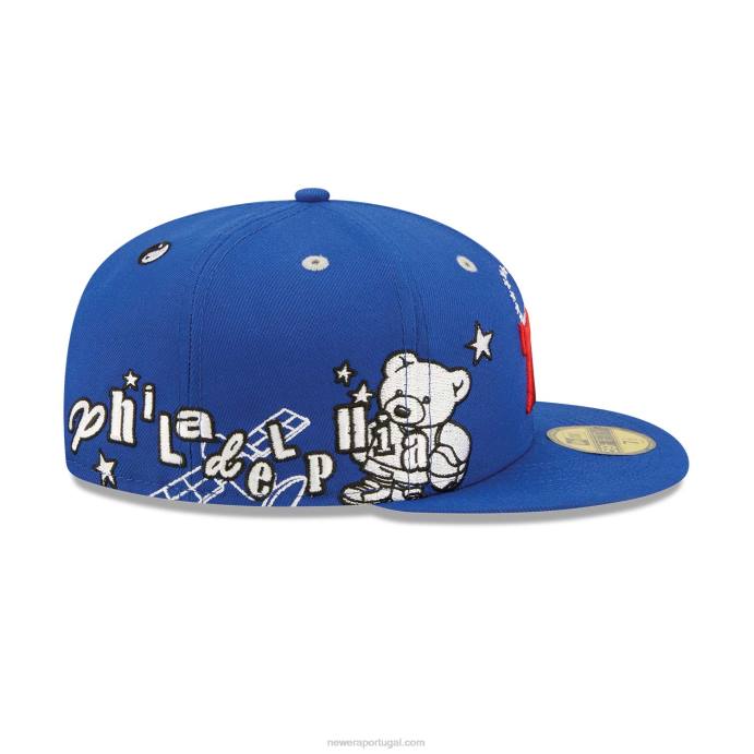 FFTN664 New Era Boné philadelphia 76ers azul teddy 59fifty